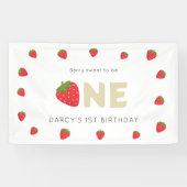 Banderoles Cute Berry doux minimum 1er anniversaire (Horizontal)