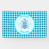 Banderoles Cute Bleu bébé Bee Bee Bee Custom (Horizontal)