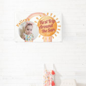 Banderoles Cute Boho Soleil Premier Anniversaire Photo (Insitu)