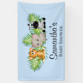 Banderoles Cute Boy Baby shower bleu Safari Jungle (Vertical)