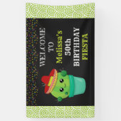 Banderoles Cute Cactus dans une fête d'anniversaire du Sombre (Vertical)