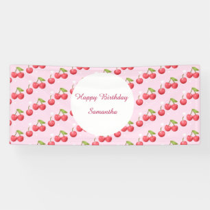 Banderoles Cute Cherry 1ère fête d'anniversaire