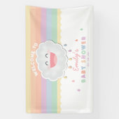 Banderoles Cute Cloud Raindrops Baby shower neutre pour les f (Verticale)