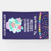 Banderoles Cute Cupcake et Joyeuse crème glacée Anniversaire (Horizontal)