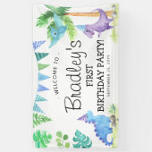 Banderoles Cute Dinosaur 1er anniversaire (Vertical)