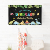 Banderoles Cute Dinosaur Boy First Birthday Party (En situation)