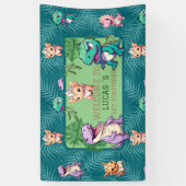 Banderoles Cute dinosaur jungle anniversaire de enfant de l'é (Vertical)