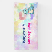 Banderoles Cute Dinosaur ruer garçon 5e anniversaire fête (Verticale)
