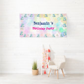 Banderoles Cute Dinosaur rugir garçon Bonne fête d'anniversai (Insitu)