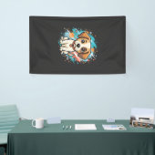 Banderoles Cute Dog Paint Splash Vector Art_1 (Salon professionnel)
