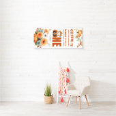 Banderoles Cute Fall Turkey Thanksgiving 1st Birthday Welcome (En situation)