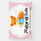 Banderoles Cute fox fil tricot tricot crochet filé main (Verticale)