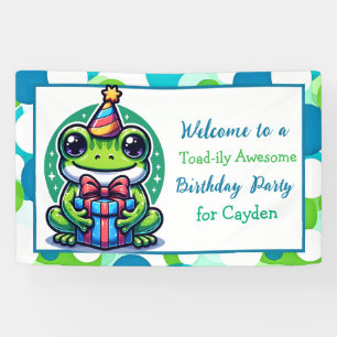 Banderoles Cute Frog Theme Boy's Birthday Party