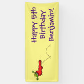 Banderoles Cute grenouille dans une chaussette rouge saut de  (Vertical)