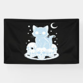 Banderoles Cute Halloween Kitten Chat Gothique Esthétique Ess (Horizontal)
