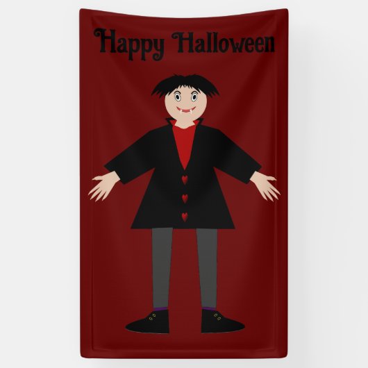 Banderoles Cute Halloween Vampire Custom (Vertical)