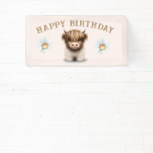 Banderoles Cute Highlands Scottish Cow (Insitu)