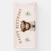 Banderoles Cute Highlands Scottish Cow (Verticale)