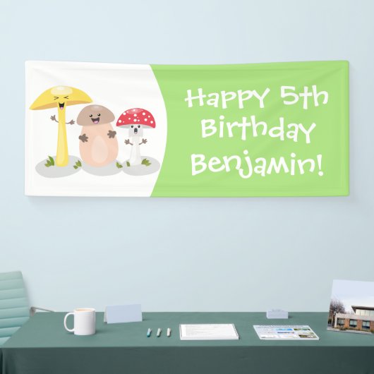 Banderoles Cute kawaii champignon champignon toadstool (Salon professionnel)