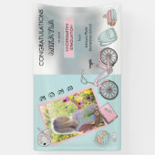 Banderoles Cute Kindergarten Photo Girl Félicitations (Vertical)