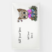 Banderoles Cute Kitty Chat et Papillon (Verticale)