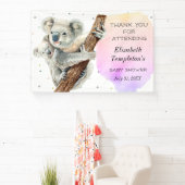 Banderoles Cute Koala Bear C'est un Baby shower rose fille (Insitu)