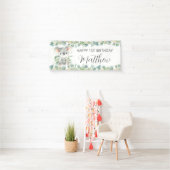 Banderoles Cute Koala Eucalyptus Greenery Welcome Backdrop (En situation)