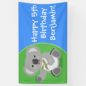 Banderoles Cute koala personnalisation de dessin animé annive (Vertical)