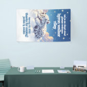 Banderoles Cute léopard des neiges dormir sur le Baby shower  (Salon professionnel)