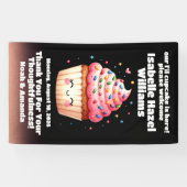 Banderoles Cute L'il Cupcake Sprinkings Baby shower Bienvenue (Horizontal)