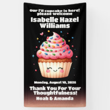 Cute L'il Cupcake Sprinkings Baby shower Bienvenue