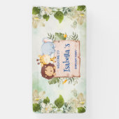 Banderoles Cute Lion Giraffe Fleur tropicale Fête d'anniversa (Verticale)