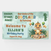 Banderoles Cute Little Dinosaur Garçon 1ère fête d'anniversai (Horizontal)