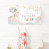 Banderoles Cute Magique Unicorn Rainbow fête d'anniversaire (En situation)