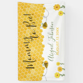 Banderoles Cute maman to Bee Baby shower Aquarelle Honeypeb (Vertical)