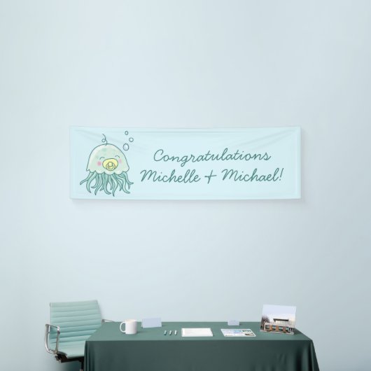 Banderoles Cute méduse Baby shower Kawaii (Salon professionnel)