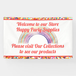 Banderoles Cute Modern Coloré Pastel Arc-En-Ciel Ajouter Votr