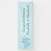 Banderoles Cute Narwhal Baby shower Kawaii (Vertical)