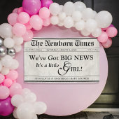 Banderoles Cute Newborn Times Journal Bébé Fille Garçon Douch