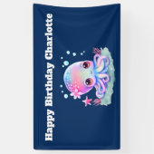 Banderoles Cute Octopus Sea Creatday (Vertical)