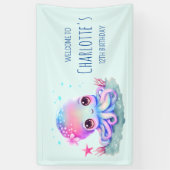 Banderoles Cute Octopus Sea Creator Anniversaire Bienvenue (Vertical)