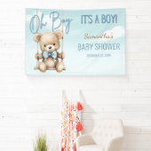Banderoles Cute Oh Boy C'est un Baby shower d'ours garçon fon (Insitu)