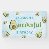 Banderoles Cute Onedering Avocado 1er anniversaire fête (Horizontal)
