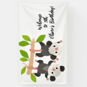 Banderoles Cute Opossums Personalized Welcome to Birthday  (Vertical)