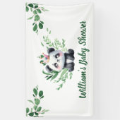 Banderoles Cute Panda Aquarelle Végétale Douche (Vertical)