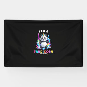 Banderoles Cute Panda Unicorn Je suis Pandicorne Magique Fill