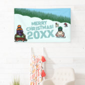 Banderoles Cute Penguins Add The Year Merry Christmas! Winter (En situation)