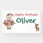 Banderoles Cute Personalized Santa Christmas Holiday (Horizontal)