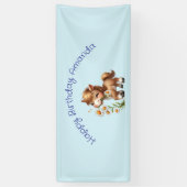 Banderoles Cute Pony Mange Daisées Anniversaire (Vertical)