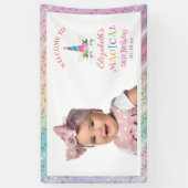 Banderoles Cute Rainbow Unicorn Magical Birthday Welcome (Vertical)
